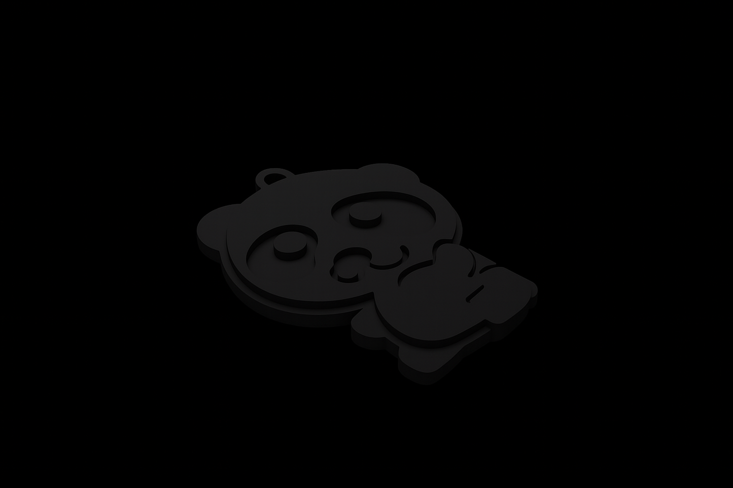 2-Pack Cute Panda Keychains – 3D Printed Necklace or Bag Charms (Bundle Deal: 2 for $20)