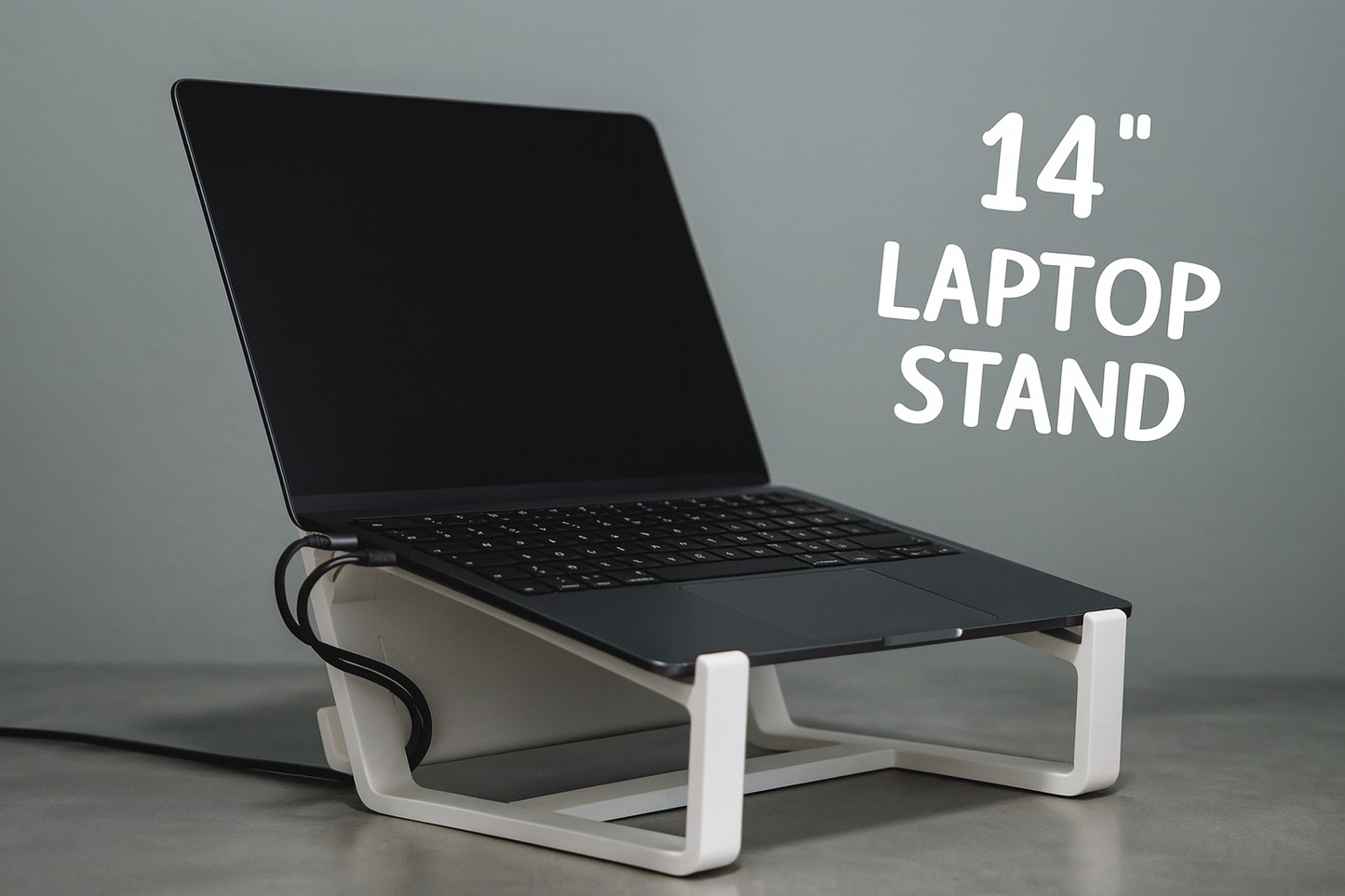 14" Laptop Stand with Built-in Cable Management ā 5-Part Assembly