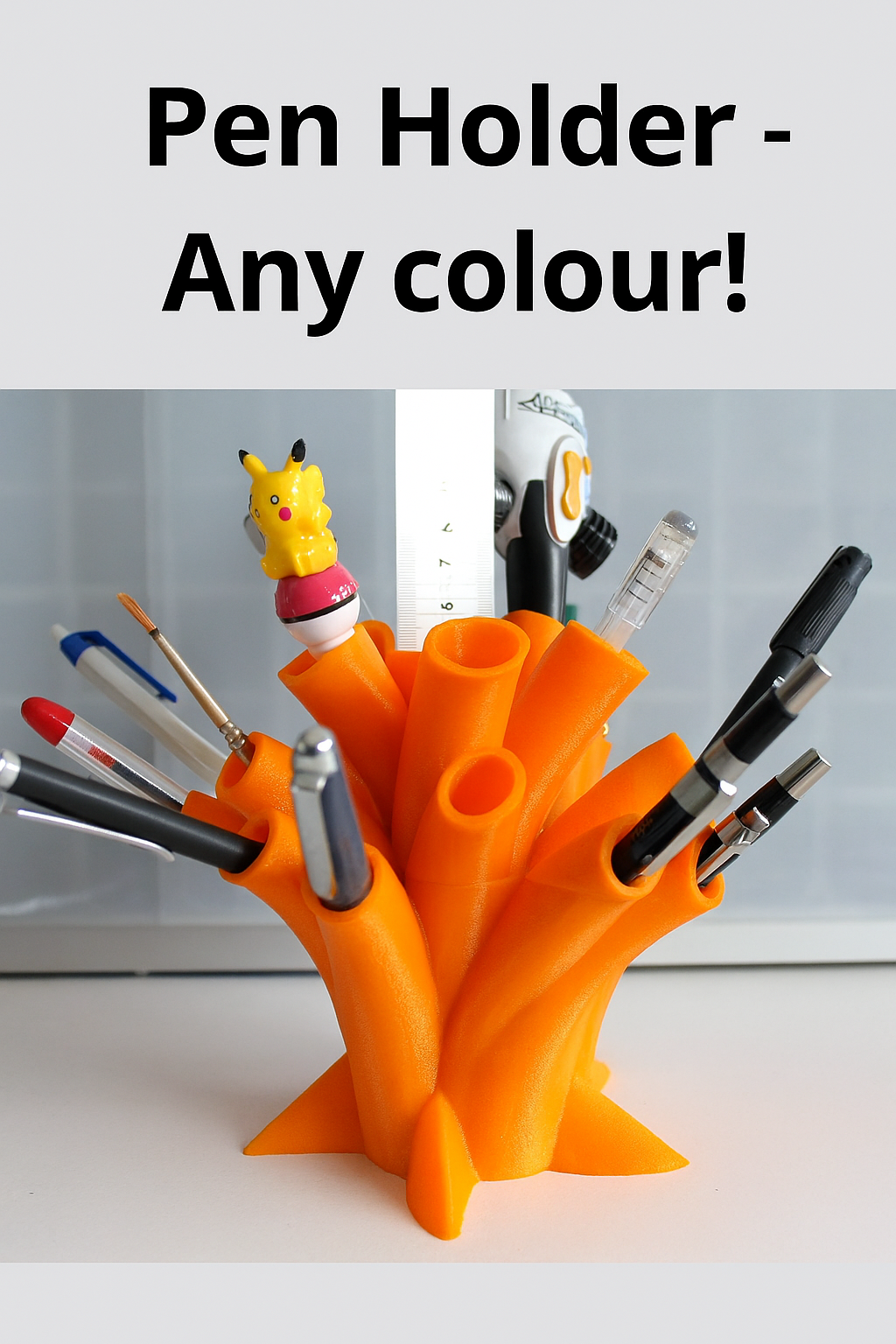 Spiral Tree 3D Printed Pen & Pencil Holder โ Unique Desk Organizer for Office or School