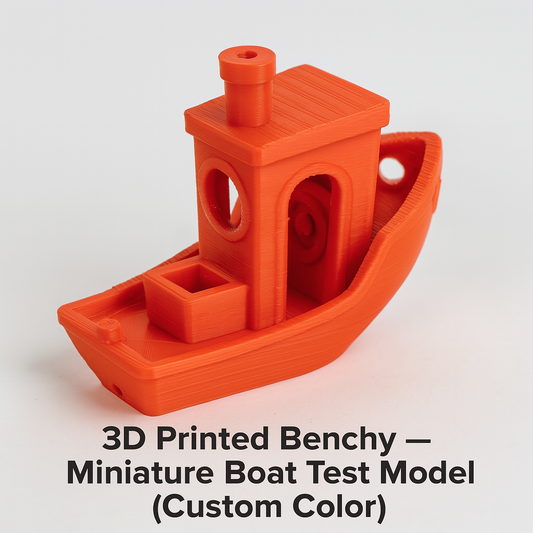 3D Printed Benchy – Miniature Boat Test Model (Custom Color)