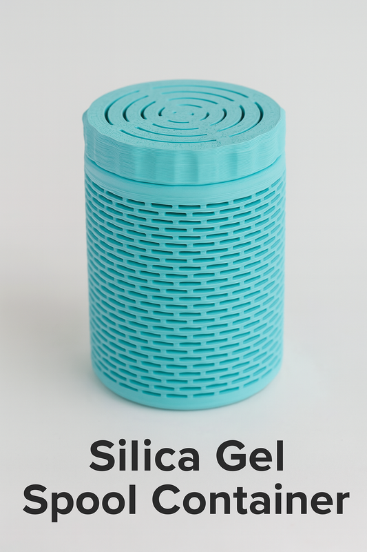 Longer Silica Gel Spool Container – 3-Piece 3D Printed Filament Dryer Insert with Funnel
