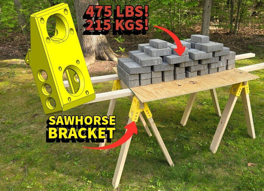 Heavy-Duty Sawhorse Folding Brackets (Pair) – Build Custom Workbenches & Stands